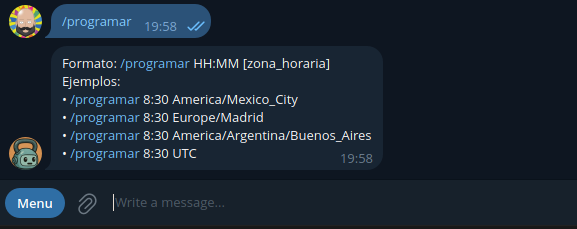 Instrucciones de programación